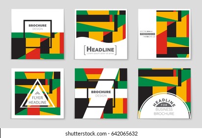 Abstract vector layout background set. For art template design, list, page, mockup brochure theme style, banner, idea, cover, booklet, print, flyer, book, blank, card, ad, sign, sheet