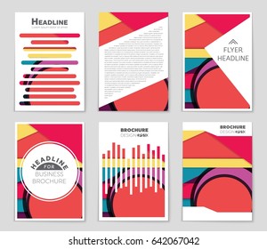 Abstract vector layout background set. For art template design, list, front page, mockup brochure theme style, banner, idea, cover, booklet, print, flyer, book, blank, card, ad, sign, sheet,, a4
