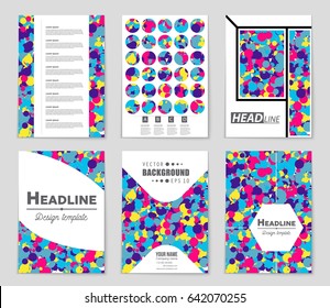 Abstract vector layout background set. For art template design, list, page, mockup brochure theme style, banner, idea, cover, booklet, print, flyer, book, blank, card, ad, sign, sheet,, a4