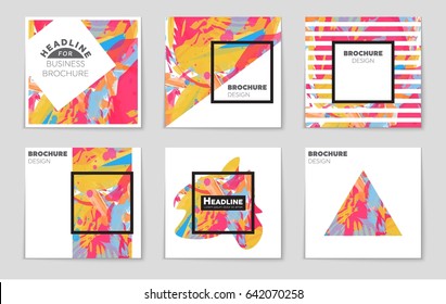 Abstract vector layout background set. For art template design, list, front page, mockup brochure theme style, banner, idea, cover, booklet, print, flyer, book, blank, card, ad, sign, sheet,, a4.