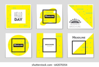 Abstract vector layout background set. For art template design, list, front page, mockup brochure theme style, banner, idea, cover, booklet, print, flyer, book, blank, card, ad, sign, sheet,, a4