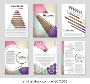 Abstract vector layout background set. For art template design, list, front page, mockup brochure theme style, banner, idea, cover, booklet, print, flyer, book, blank, card, ad, sign, sheet,, a4