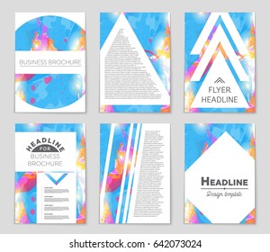 Abstract vector layout background set. For art template design, list, front page, mockup brochure theme style, banner, idea, cover, booklet, print, flyer, book, blank, card, ad, sign, sheet,, a4