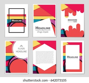 Abstract vector layout background set. For art template design, list, front page, mockup brochure theme style, banner, idea, cover, booklet, print, flyer, book, blank, card, ad, sign, sheet,, a4
