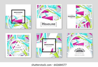 Abstract vector layout background set. For art template design, list, page, mockup brochure theme style, banner, idea, cover, booklet, print, flyer, book, blank, card, ad, sign, sheet,, a4