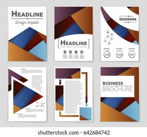 Abstract vector layout background set. For art template design, list, front page, mockup brochure theme style, banner, idea, cover, booklet, print, flyer, book, blank, card, ad, sign, sheet,, a4