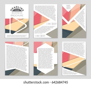 Abstract vector layout background set. For art template design, list, front page, mockup brochure theme style, banner, idea, cover, booklet, print, flyer, book, blank, card, ad, sign, sheet,, a4