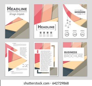 Abstract vector layout background set. For art template design, list, front page, mockup brochure theme style, banner, idea, cover, booklet, print, flyer, book, blank, card, ad, sign, sheet,, a4