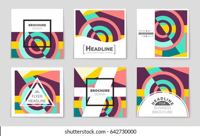 Abstract vector layout background set. For art template design, list, front page, mockup brochure theme style, banner, idea, cover, booklet, print, flyer, book, blank, card, ad, sign, sheet,, a4