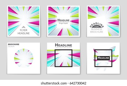 Abstract vector layout background set. For art template design, list, page, mockup brochure theme style, banner, idea, cover, booklet, print, flyer, book, blank, card, ad, sign, sheet,, a4