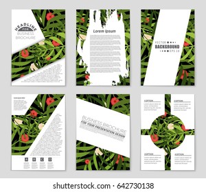 Abstract vector layout background set. For art template design, list, front page, mockup brochure theme style, banner, idea, cover, booklet, print, flyer, book, blank, card, ad, sign, sheet,, a4