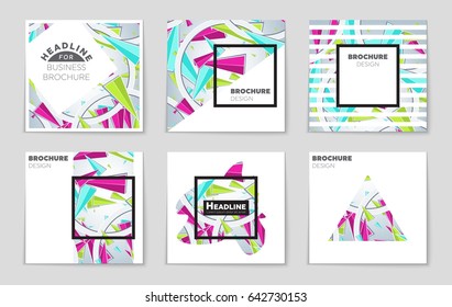 Abstract vector layout background set. For art template design, list, page, mockup brochure theme style, banner, idea, cover, booklet, print, flyer, book, blank, card, ad, sign, sheet,, a4