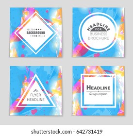 Abstract vector layout background set. For art template design, list, front page, mockup brochure theme style, banner, idea, cover, booklet, print, flyer, book, blank, card, ad, sign, sheet,, a4