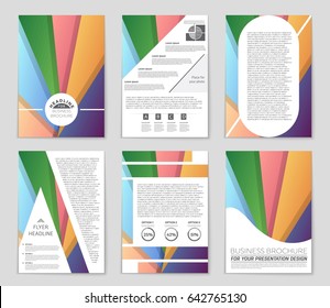 Abstract vector layout background set. For art template design, list, front page, mockup brochure theme style, banner, idea, cover, booklet, print, flyer, book, blank, card, ad, sign, sheet,, a4