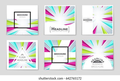 Abstract vector layout background set. For art template design, list, page, mockup brochure theme style, banner, idea, cover, booklet, print, flyer, book, blank, card, ad, sign, sheet,, a4