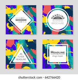 Abstract vector layout background set. For art template design, list, front page, mockup brochure theme style, banner, idea, cover, booklet, print, flyer, book, blank, card, ad, sign, sheet,, a4