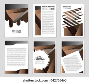 Abstract vector layout background set. For art template design, list, front page, mockup brochure theme style, banner, idea, cover, booklet, print, flyer, book, blank, card, ad, sign, sheet,, a4