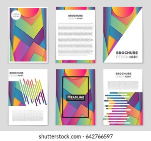Abstract vector layout background set. For art template design, list, front page, mockup brochure theme style, banner, idea, cover, booklet, print, flyer, book, blank, card, ad, sign, sheet,, a4