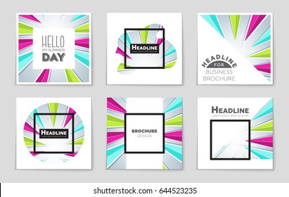 Abstract vector layout background set. For art template design, list, page, mockup brochure theme style, banner, idea, cover, booklet, print, flyer, book, blank, card, ad, sign, sheet,, a4