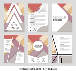 Abstract vector layout background set. For art template design, list, front page, mockup brochure theme style, banner, idea, cover, booklet, print, flyer, book, blank, card, ad, sign, sheet,, a4