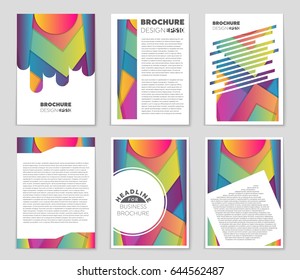 Abstract vector layout background set. For art template design, list, front page, mockup brochure theme style, banner, idea, cover, booklet, print, flyer, book, blank, card, ad, sign, sheet,, a4
