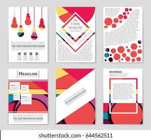 Abstract vector layout background set. For art template design, list, front page, mockup brochure theme style, banner, idea, cover, booklet, print, flyer, book, blank, card, ad, sign, sheet,, a4