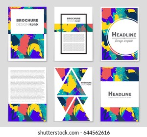 Abstract vector layout background set. For art template design, list, front page, mockup brochure theme style, banner, idea, cover, booklet, print, flyer, book, blank, card, ad, sign, sheet,, a4