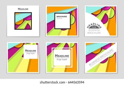 Abstract vector layout background set. For art template design, list, front page, mockup brochure theme style, banner, idea, cover, booklet, print, flyer, book, blank, card, ad, sign, sheet,, a4