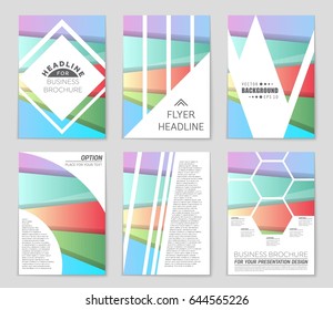 Abstract vector layout background set. For art template design, list, front page, mockup brochure theme style, banner, idea, cover, booklet, print, flyer, book, blank, card, ad, sign, sheet,, a4