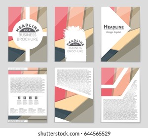 Abstract vector layout background set. For art template design, list, front page, mockup brochure theme style, banner, idea, cover, booklet, print, flyer, book, blank, card, ad, sign, sheet,, a4