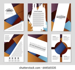 Abstract vector layout background set. For art template design, list, front page, mockup brochure theme style, banner, idea, cover, booklet, print, flyer, book, blank, card, ad, sign, sheet,, a4