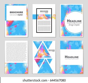 Abstract vector layout background set. For art template design, list, front page, mockup brochure theme style, banner, idea, cover, booklet, print, flyer, book, blank, card, ad, sign, sheet,, a4