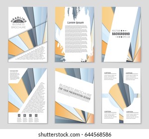 Abstract vector layout background set. For art template design, list, front page, mockup brochure theme style, banner, idea, cover, booklet, print, flyer, book, blank, card, ad, sign, sheet,, a4