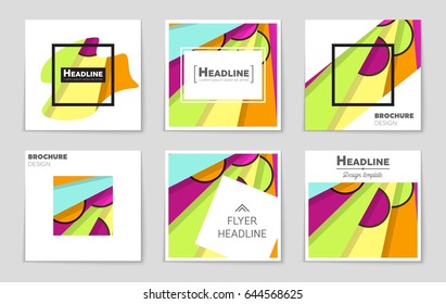 Abstract vector layout background set. For art template design, list, front page, mockup brochure theme style, banner, idea, cover, booklet, print, flyer, book, blank, card, ad, sign, sheet,, a4