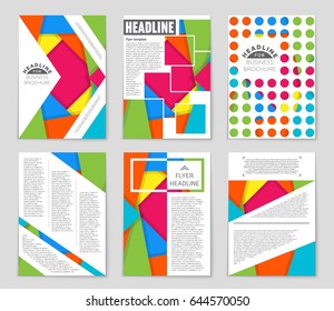 Abstract vector layout background set. For art template design, list, front page, mockup brochure theme style, banner, idea, cover, booklet, print, flyer, book, blank, card, ad, sign, sheet,, a4