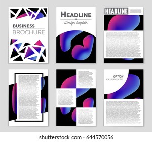 Abstract vector layout background set. For art template design, list, front page, mockup brochure theme style, banner, idea, cover, booklet, print, flyer, book, blank, card, ad, sign, sheet,, a4