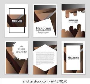 Abstract vector layout background set. For art template design, list, front page, mockup brochure theme style, banner, idea, cover, booklet, print, flyer, book, blank, card, ad, sign, sheet,, a4