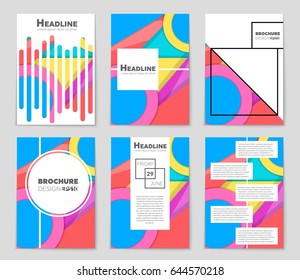 Abstract vector layout background set. For art template design, list, front page, mockup brochure theme style, banner, idea, cover, booklet, print, flyer, book, blank, card, ad, sign, sheet,, a4
