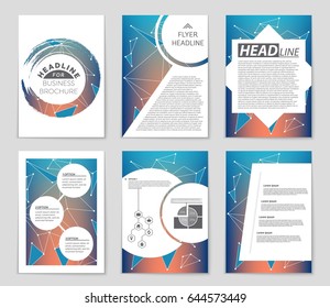 Abstract vector layout background set. For art template design, list, front page, mockup brochure theme style, banner, idea, cover, booklet, print, flyer, book, blank, card, ad, sign, sheet,, a4