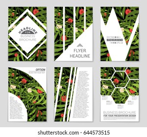 Abstract vector layout background set. For art template design, list, front page, mockup brochure theme style, banner, idea, cover, booklet, print, flyer, book, blank, card, ad, sign, sheet,, a4