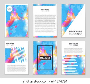 Abstract vector layout background set. For art template design, list, front page, mockup brochure theme style, banner, idea, cover, booklet, print, flyer, book, blank, card, ad, sign, sheet,, a4