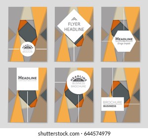 Abstract vector layout background set. For art template design, list, front page, mockup brochure theme style, banner, idea, cover, booklet, print, flyer, book, blank, card, ad, sign, sheet,, a4