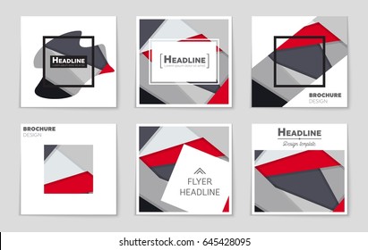 Abstract vector layout background set. For art template design, list, front page, mockup brochure theme style, banner, idea, cover, booklet, print, flyer, book, blank, card, ad, sign, sheet,, a4
