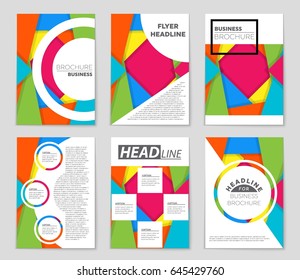 Abstract vector layout background set. For art template design, list, front page, mockup brochure theme style, banner, idea, cover, booklet, print, flyer, book, blank, card, ad, sign, sheet,, a4