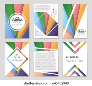 Abstract vector layout background set. For art template design, list, front page, mockup brochure theme style, banner, idea, cover, booklet, print, flyer, book, blank, card, ad, sign, sheet,, a4