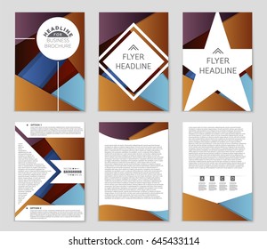 Abstract vector layout background set. For art template design, list, front page, mockup brochure theme style, banner, idea, cover, booklet, print, flyer, book, blank, card, ad, sign, sheet,, a4