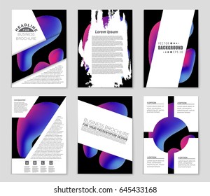 Abstract vector layout background set. For art template design, list, front page, mockup brochure theme style, banner, idea, cover, booklet, print, flyer, book, blank, card, ad, sign, sheet,, a4