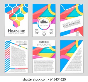 Abstract vector layout background set. For art template design, list, front page, mockup brochure theme style, banner, idea, cover, booklet, print, flyer, book, blank, card, ad, sign, sheet,, a4
