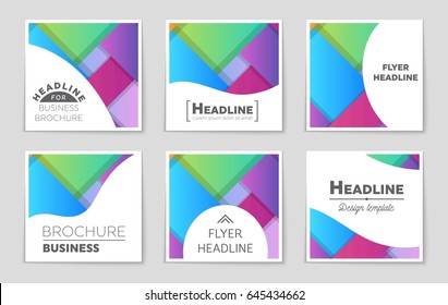 Abstract vector layout background set. For art template design, list, front page, mockup brochure theme style, banner, idea, cover, booklet, print, flyer, book, blank, card, ad, sign, sheet,, a4