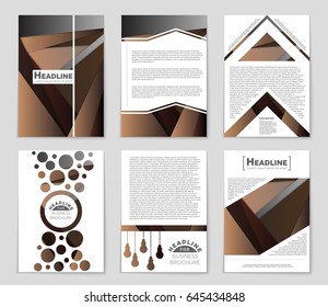 Abstract vector layout background set. For art template design, list, front page, mockup brochure theme style, banner, idea, cover, booklet, print, flyer, book, blank, card, ad, sign, sheet,, a4
